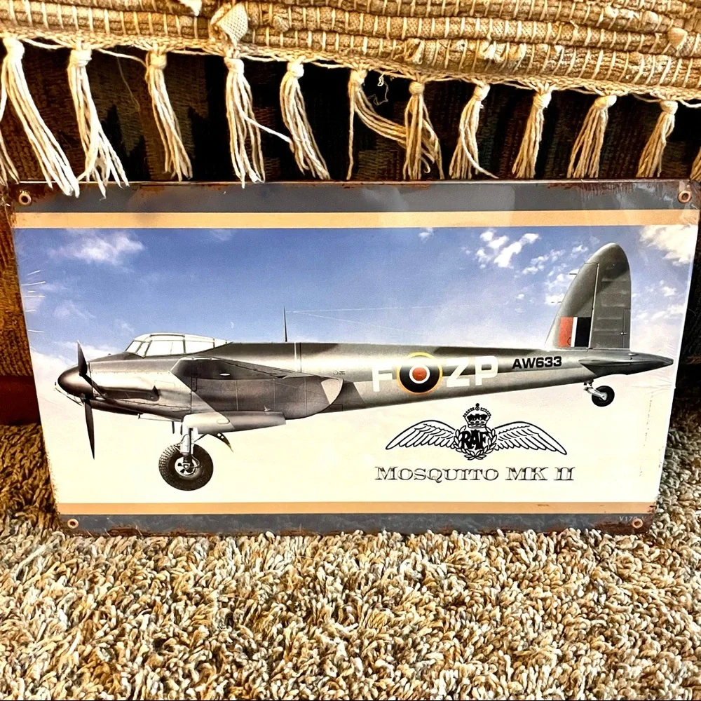 NEW Heavy Duty Steel Mosquito MK II Airplane Metal Sign